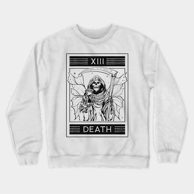 Fairycore Aesthetic Tarot Card Death Fairy Goth Crewneck Sweatshirt by Alex21